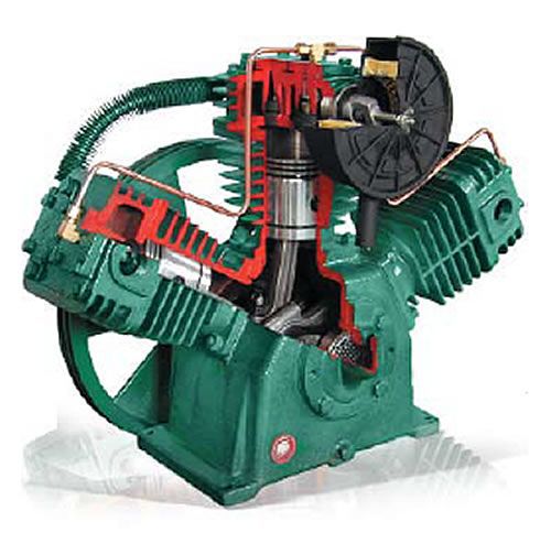 5-7.5 HP FS-Curtis ES-57 Two-Stage Piston Air Compressor Pump with Flywheel 18 CFM @ 125 PSI | FE57AB